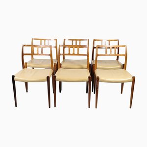 Rosewood Model 79 Dining Chairs by Niels O. Møller, 1960, Set of 6