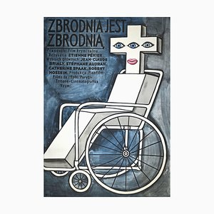 Affiche Zbrodnia Jest par Jerzy Flisak, 1973