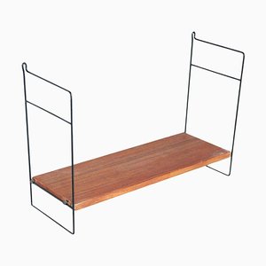 Mid-Century Modern French Shelve, Wood and Metal, 1950s