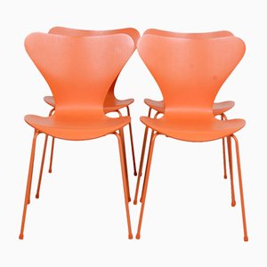Chaises de Salon par Arne Jacobsen pour Fritz Hansen, Set de 4