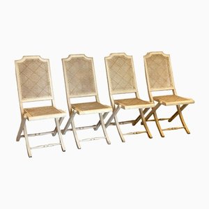 Lacquered Folding Chairs, Set of 4