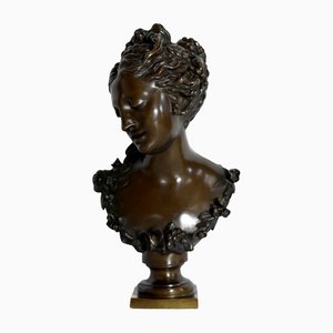 Busto di donna in bronzo, fine XIX secolo