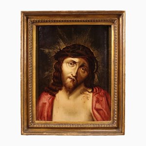 Artista fiammingo, Ecce Homo, inizio XVIII secolo, olio su tavola, con cornice