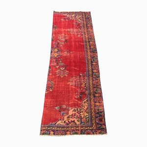 Tapis de Couloir Oushak Vintage Rouge