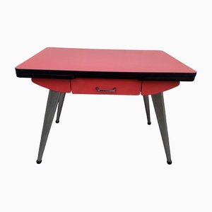 Extendable Table in Red Formica, 1960s