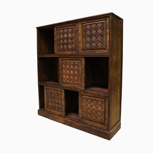 Vintage Hand Carved Bookshelf, 1990s