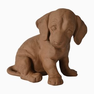 Figura de perro de cerámica de Lilly Hummel-König para Karlsruhe Keramik, años 50