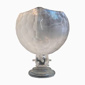 Italienische Handgemachte Geschliffene Vase aus Sandkristall von Simoeng