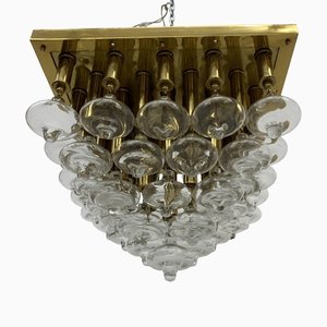 Mid-Century Gold Ceiling Lamp from Kalmar, 1970s