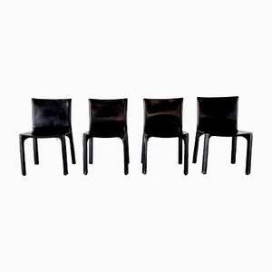 Cab-412 Chairs by Mario Bellini for Cassina, 1970s, Set of 4
