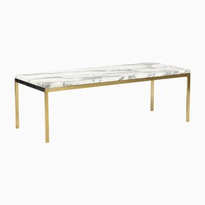 Coffee Table in Marble and Gilded Bronze, 1970s