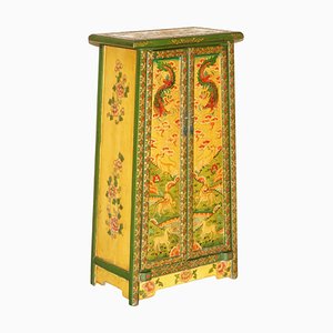 Chinese Hand Painted Side Cabinet with Dragon & Rural Scene, 1920s
