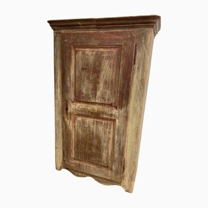 Antique French Original Painted Pine Armoire Wardrobe, 1830s