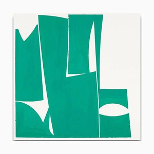 Joanne Freeman, Covers 24-Green A, 2015, Gouache sobre papel