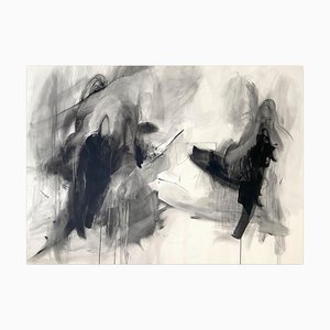 Adrienn Krahl, Serie monocromática No. 2, 2021, Técnica mixta sobre lienzo
