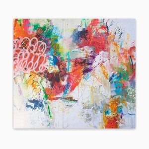 Carolina Alotus, Valentine, Acrylic & Mixed Media on Canvas, 2021