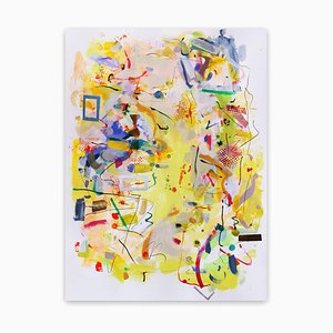 Gina Werfel, Primavera, acrílico y técnica mixta sobre papel, 2016