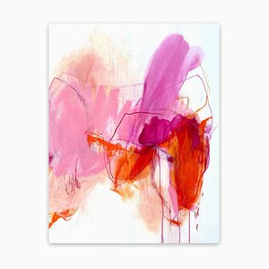 Adrienn Krahl, Waterlilies 3, Acrylic & Mixed Media on Canvas, 2021