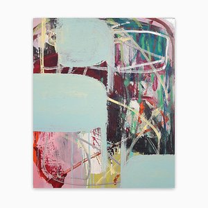 Ludovic Dervillez, Beacons, Acrylic & Mixed Media on Canvas, 2021