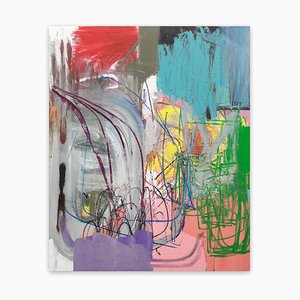 Ludovic Dervillez, Ochard, Acrylic & Mixed Media Canvas, 2021