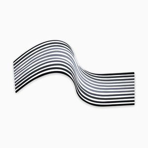 Cristina Ghetti, Gray Wave, Acrylic on Wood, 2018