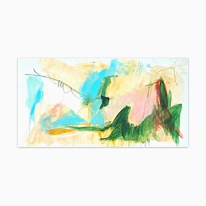 Adrienn Krahl, The Beach, acrílico y técnica mixta sobre lienzo, 2022