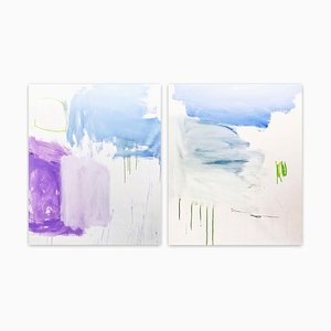 Manuela Karin Knaut, Serenity 1 Diptych, Oil & Acrylic on Canvas, 2022