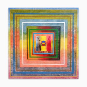 Michael Barringer, Organic Geometry (Labyrinth I), Mixed Media on Canvas, 2020