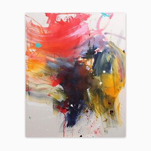 Daniela Schweinsberg, Color Bomb, acrílico y técnica mixta sobre lienzo, 2021