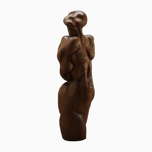 Französischer Künstler, Abstrakte Figur, 1960er, Holz