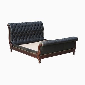 Clivedon Chesterfield Bed in Black Leather from Ralph Lauren