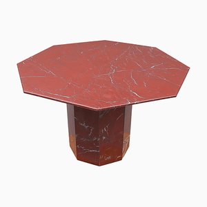 Italian Modern Sculptural Octagonal Shaped Dining Table in Marble, 1970s