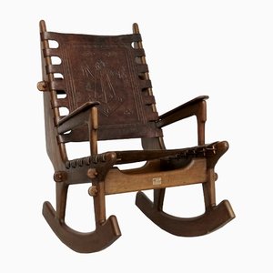 Rocking Chair par Angel I. Pazmino pour Muebles de Estilo, Equateur, 1970s