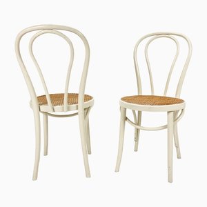 Bentwood and Cane Dining Chairs from ZPM Radomsko, 1960s, Set of 2