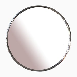 Round Chrome-Plated Wall Mirror, 1970s