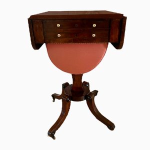 Regency Free-Standing Sewing or Lamp Table in Rosewood, 1825