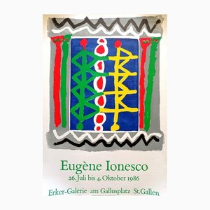 Eugène Ionesco, St.Gallen Exhibition Poster, 1986, Original Lithograph