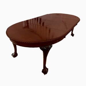 Victorian Carved Mahogany Extending Dining Table, 1880s