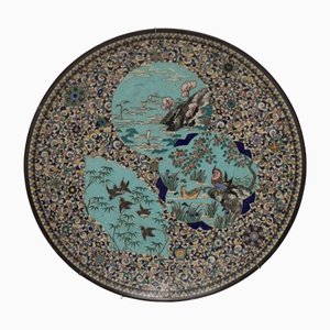 Chinese Qing Dynasty Decorative Plate with Scenes, 1890s