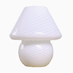 Glass Mushroom Swirl Table Lamp in Murano Glass, 1970s