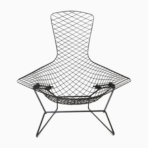 Schwarzer Bird Stuhl von Harry Bertoia für Knoll International