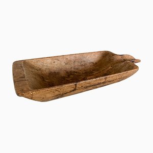 Large Swedish Wabi Sabi Wooden Bowl, 1800s