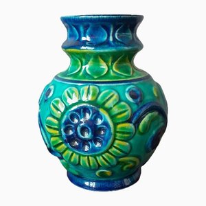 Florale Vase von Bay Keramik, 1960er