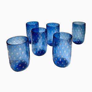 Vasos de cóctel Tudor de cristal de Murano Art Déco de Mariana Iskra. Juego de 6