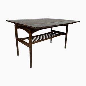 Extendable Coffee Table with Slated Shelf from Heltborg Møbler 1950s