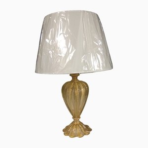 Tischlampe aus goldenem Murano Glas