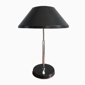 Modern Table Lamp in Black Lacquered Metal, 1950s