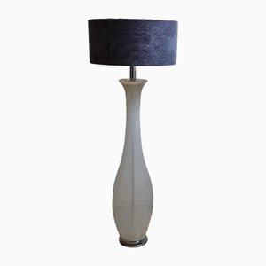 Niederländische Vintage Stehlampe aus Glas & verchromtem Metall von Zijlstra, 1980er