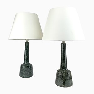 Dänische Hohe Keramik Tischlampen von Esben Klint für Le Klint, 1960, 2er Set