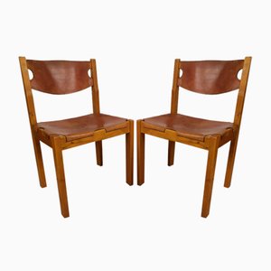 Leather Dining Chairs, Set of 2